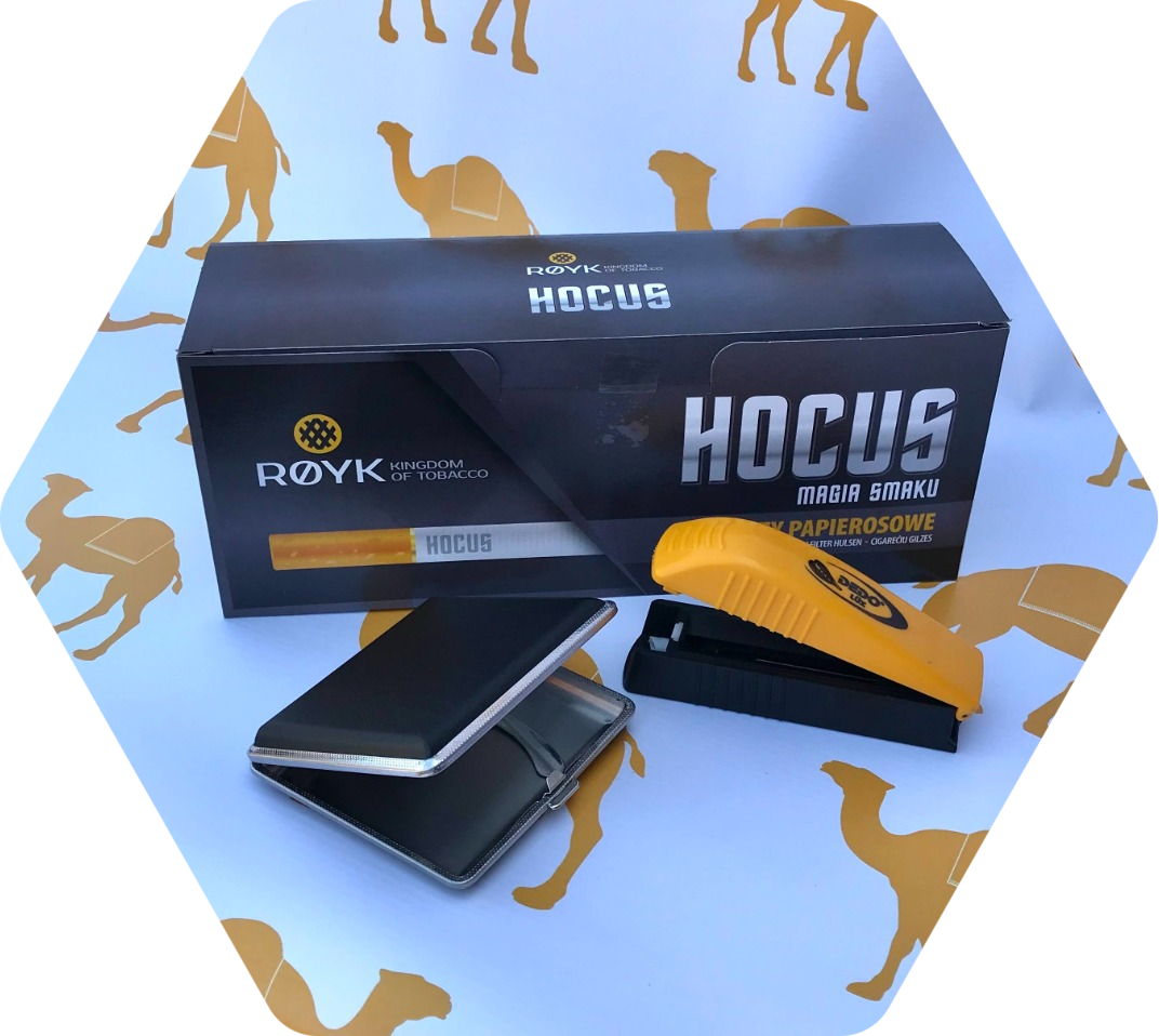 

НАБОР: Гильзы HOCUS 500 шт + портсигар + машинка