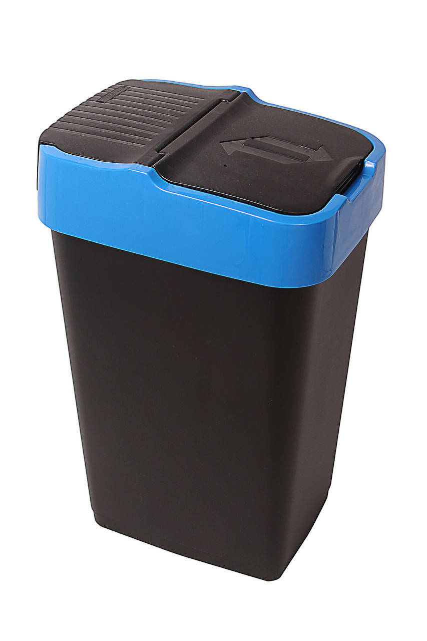 

Ведро для мусора с крышкой черное 60л, Heidrun REFUSE Push&Up, 40*33*67см (HDR-1345) Пластиковое, Черный