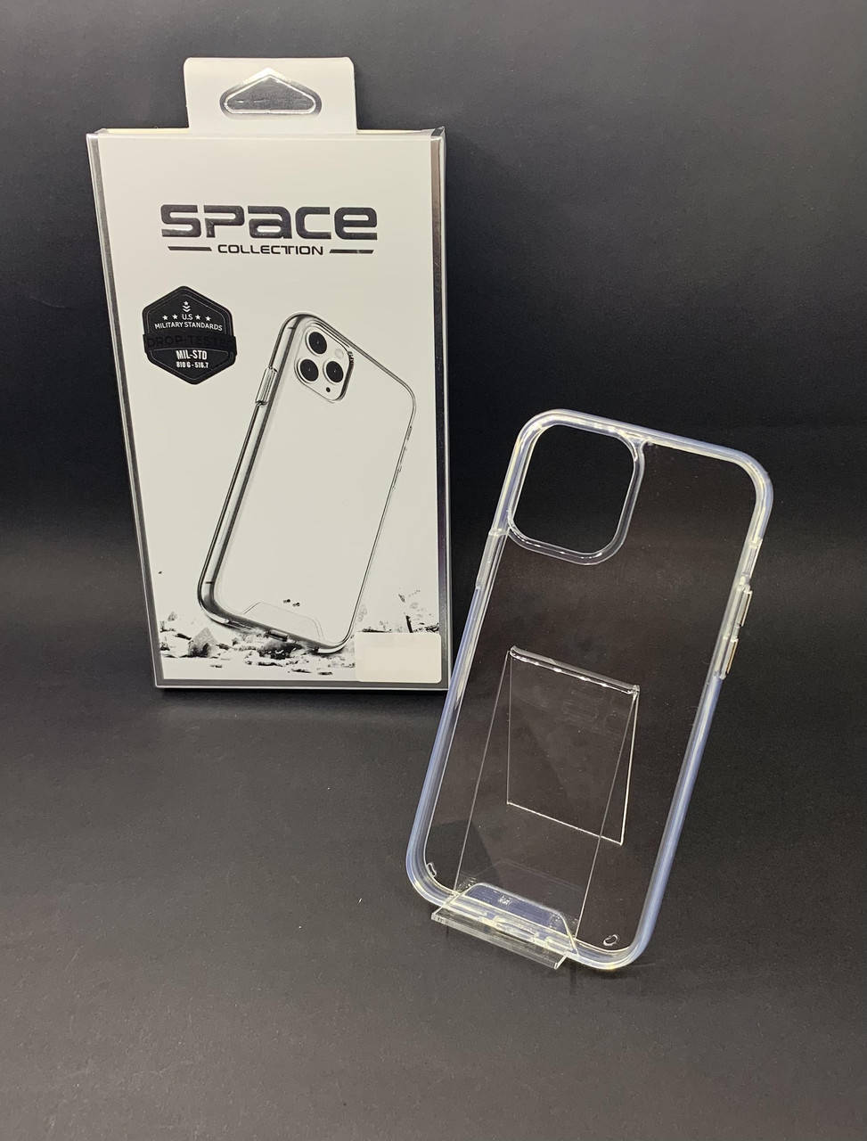 

Противоударный чехол для iPhone 11 с блестящими кнопками Space прозрачный