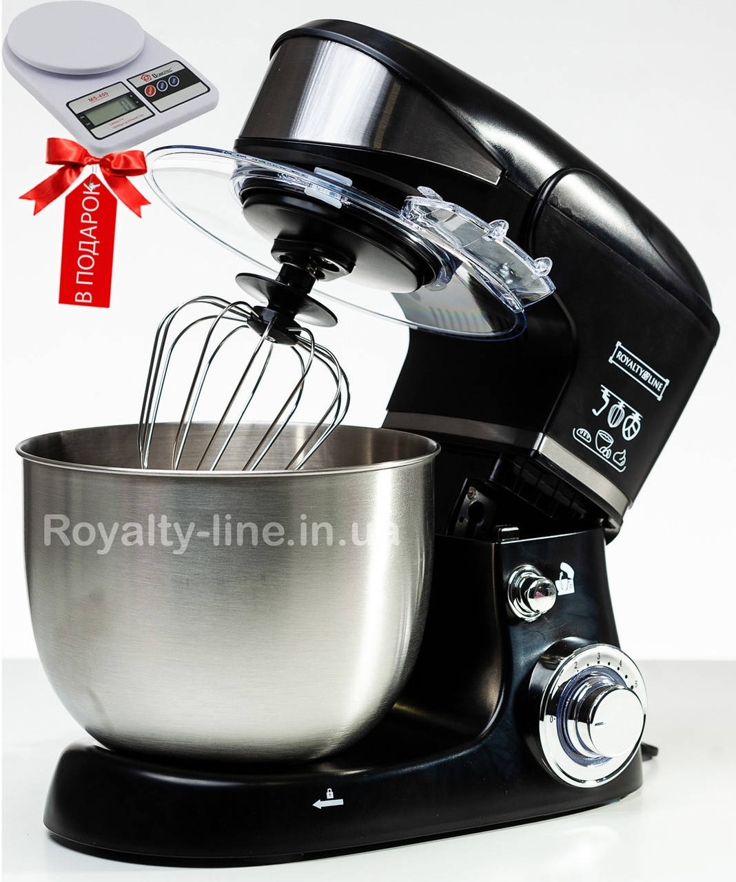 

Тестомес миксер планетарный Royalty Line 1600 Black