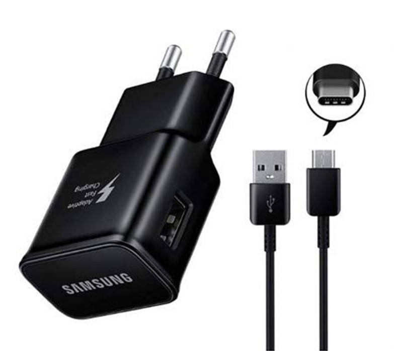 

Сетевое зарядное устройство USB Samsung 2 в 1 Type C быстрая зарядка 3A, Черный