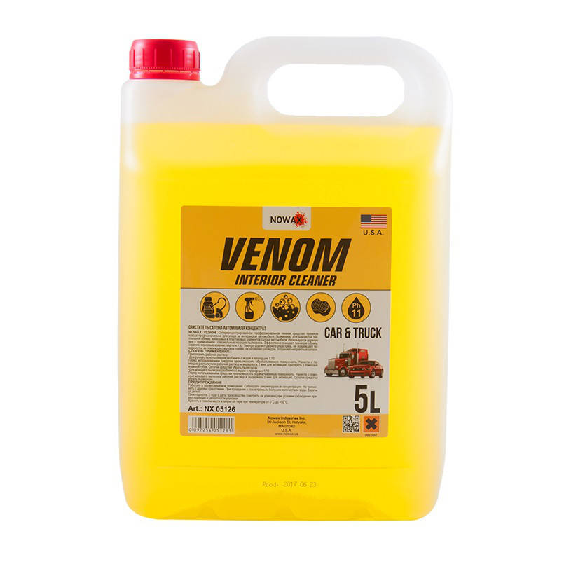 

Очиститель салона автомобиля NOWAX VENOM Interior Cleaner 5 литров (NX 05126)