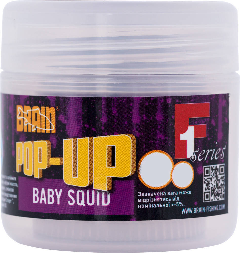 

Бойлы Brain Pop-Up F1 Baby Squid (Кальмар) 12 мм 15 г (18580278)