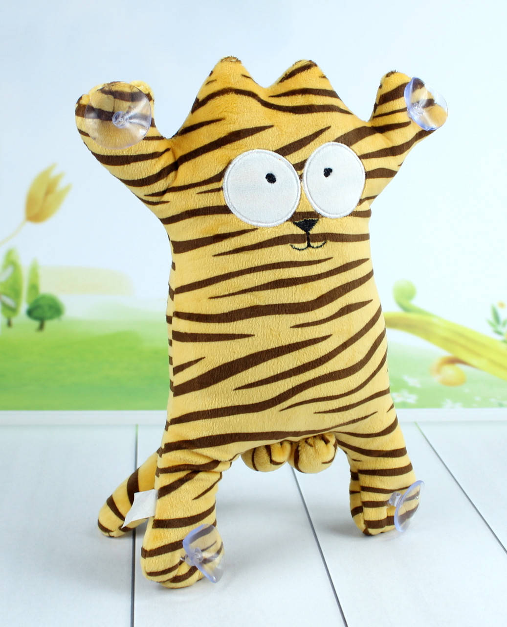 

Кот Саймона на присосках в машину, 28 см., Желтый