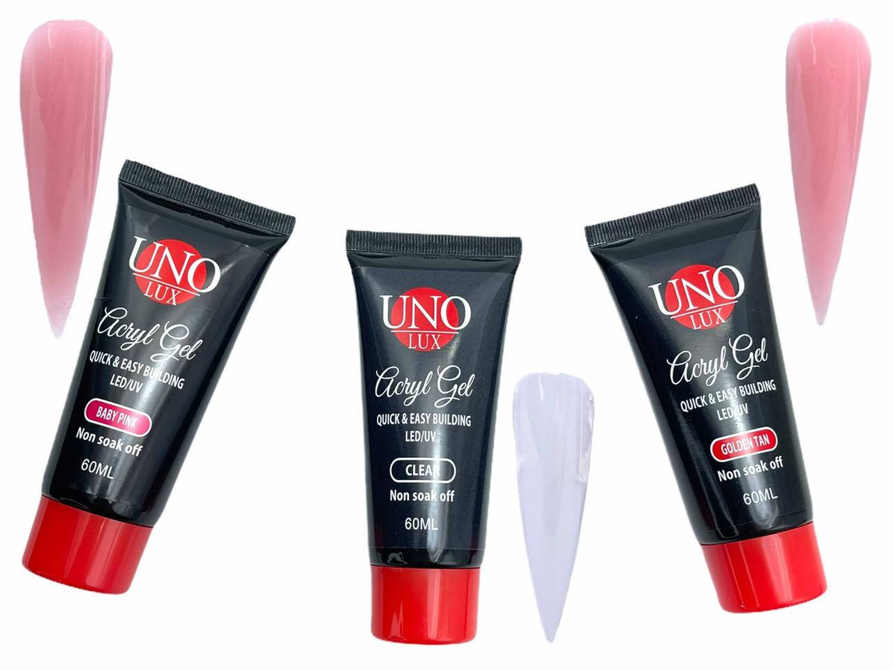 

Полигель (акригель) UNO LUX для наращивания и укрепления ногтей, 60 мл.