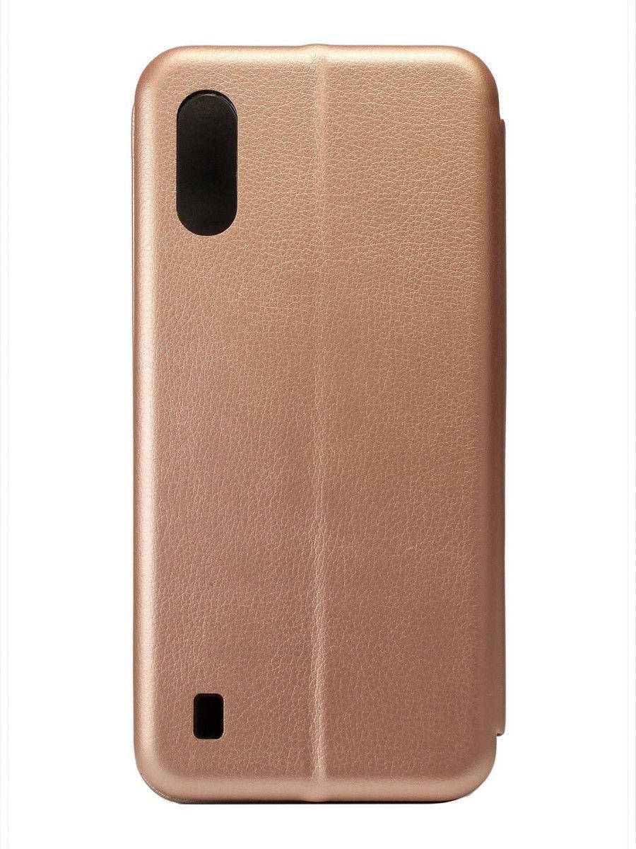 

Чехол книжка Samsung A01 розовое золото \ Чехол книжка Самсунг А01 роз золото (магнитная есть отдел для карты)