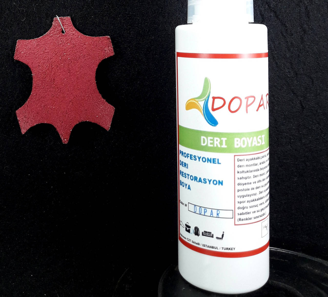 

Краска для замши, велюра, нубука, кожи цв. Темно красный