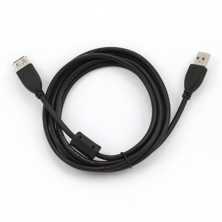 

Подовжувач USB AMAF 1.8м з феритом, Черный