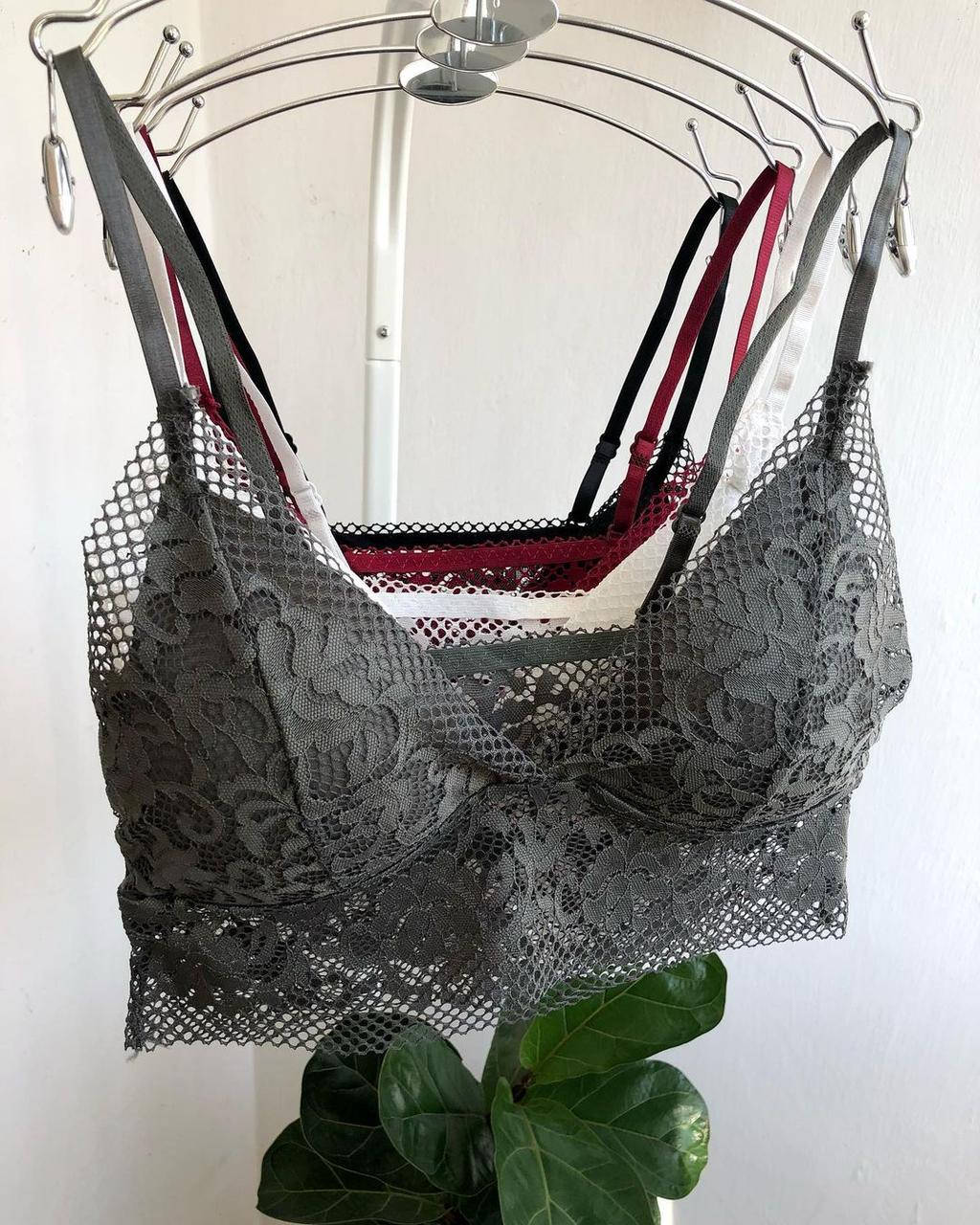 

Кружевной топ браллет с пуш апом, Бежевый