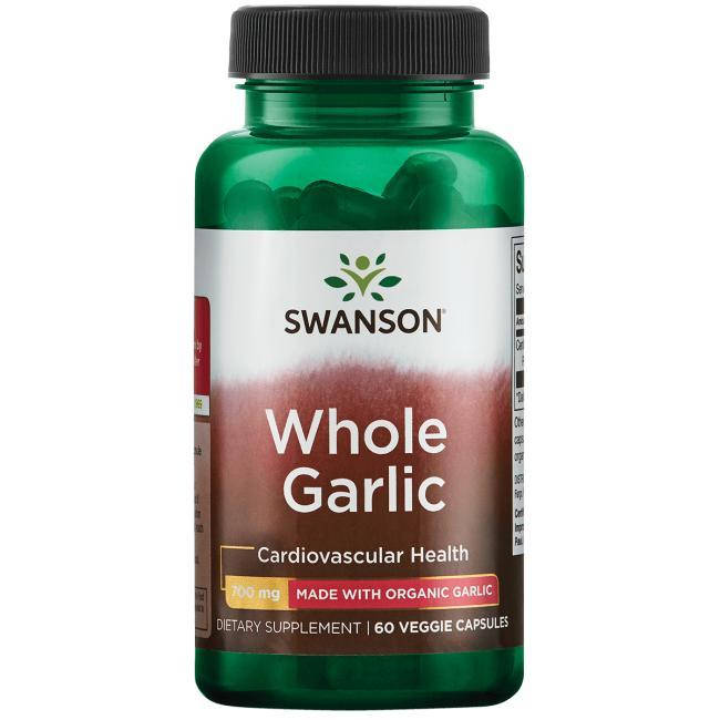 

Чеснок против паразитов, Whole Garlic, Swanson, 700 мг, 60 капсул