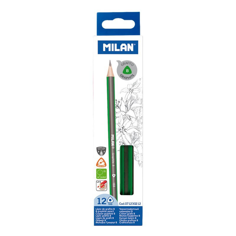 

Карандаш ч/гр треугол. В TM "MILAN", Черный
