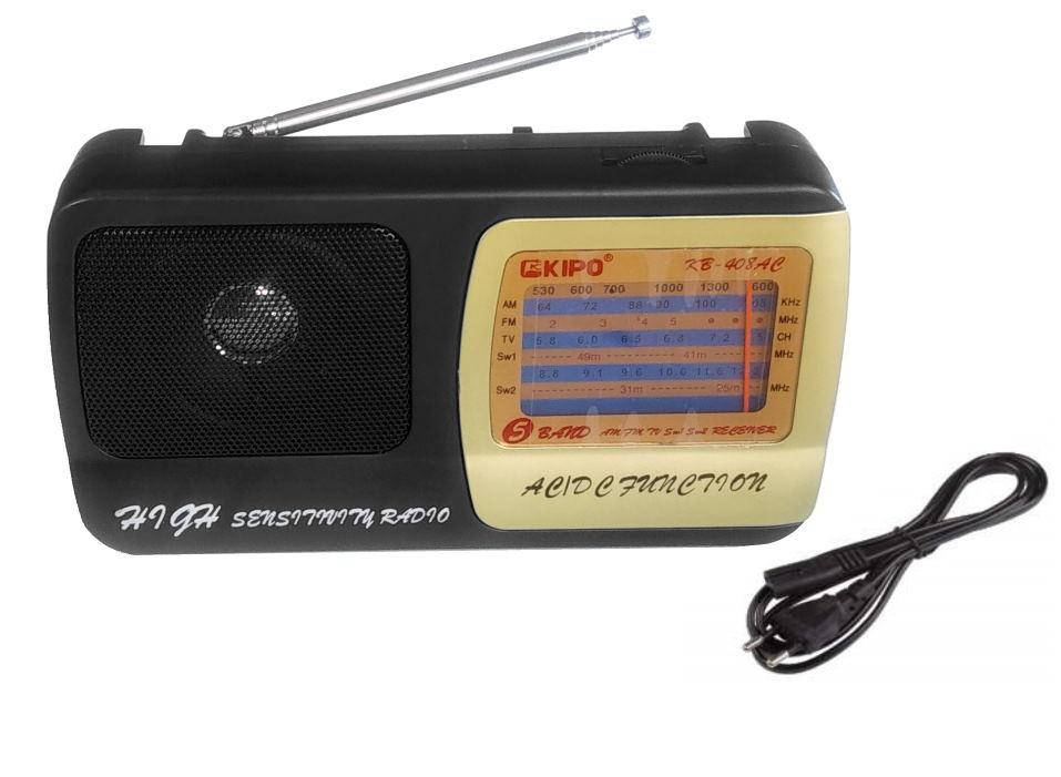 

Радіо Kipo Радіоприймач від Розетки Кабель 220V або Батарейки