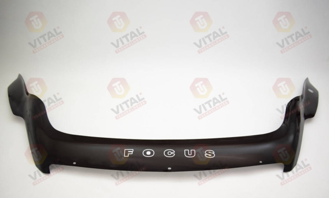 

Дефлектор капота VT52 (мухобойка) Ford Focus 2 2008-2010 рестайлинг, Vip Tuning, FR06