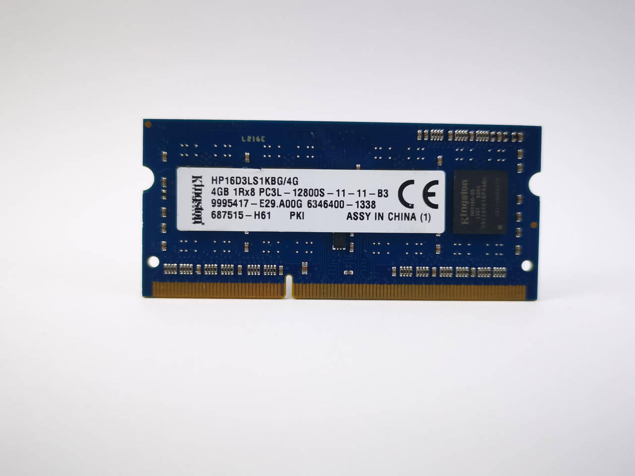 

Оперативная память для ноутбука SODIMM Kingston DDR3L 4Gb 1600MHz PC3L-12800S (HP16D3LS1KBG/4G) Б/У