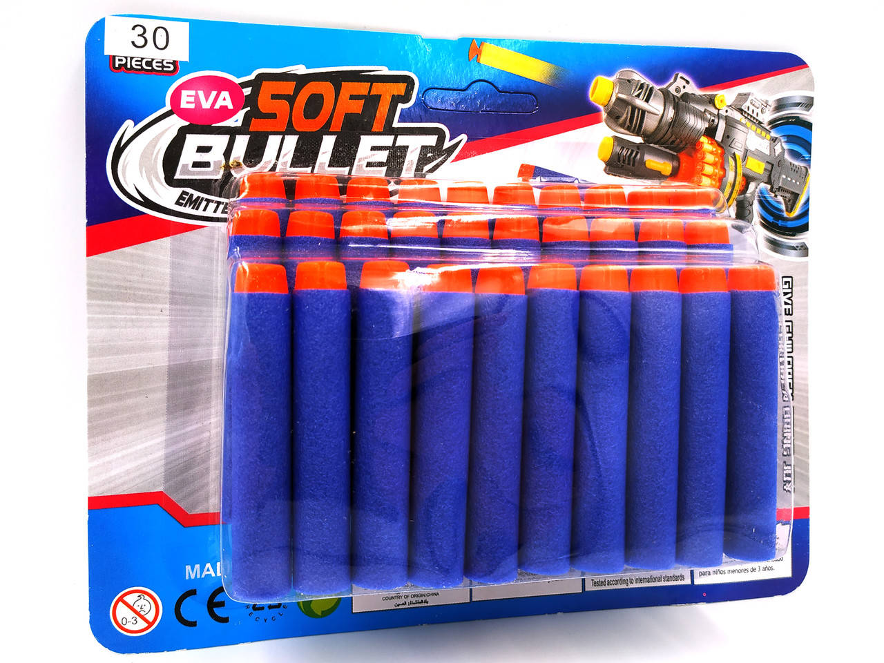 

Мягкие пули для Нерфа Nerf Blaze Storm 30шт, Синий