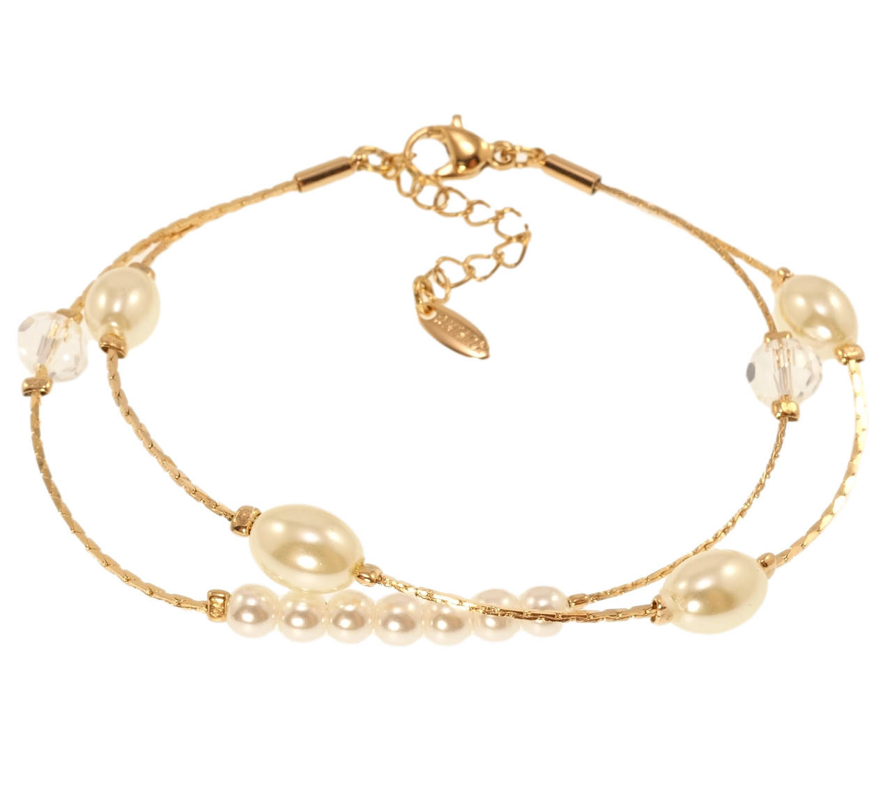 

Браслет Xuping Позолота 18K "Нежность" длина с доп.цепочкой 17.5-20.5см х 1мм