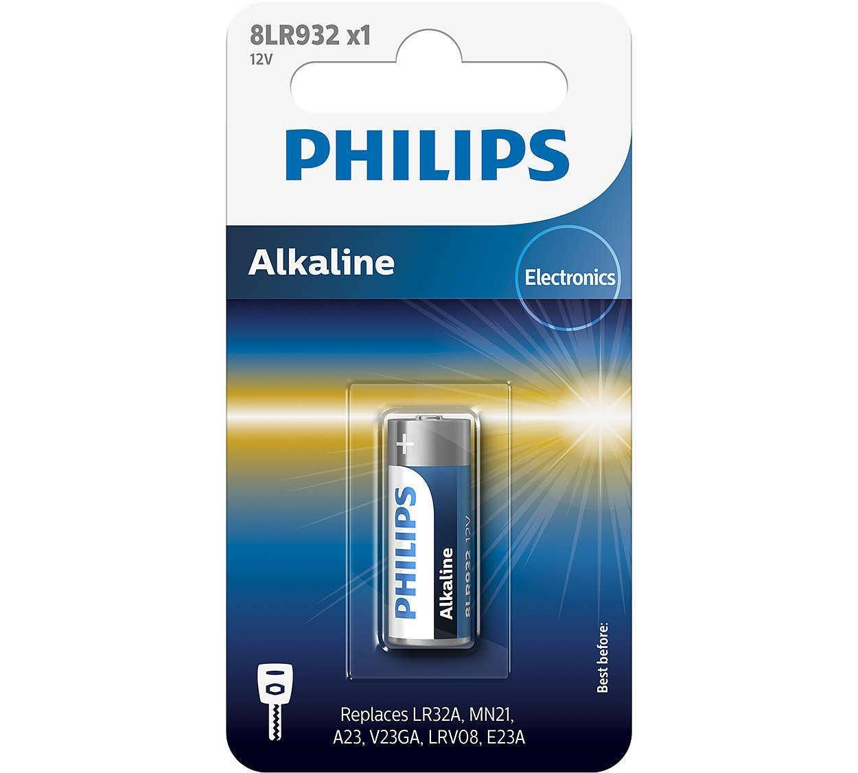 

Батарейка Philips Alkaline 8LR932(MN21, A23, V23GA, LRV08) BLI