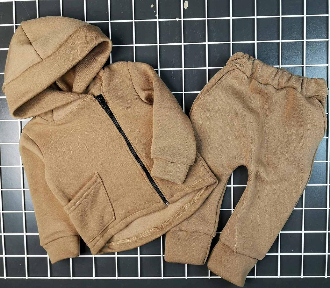 

Костюм спортивный детский, для мальчика, кофта на молнии, тёплый, трёхнитка на флисе, от 80 до 116 см роста