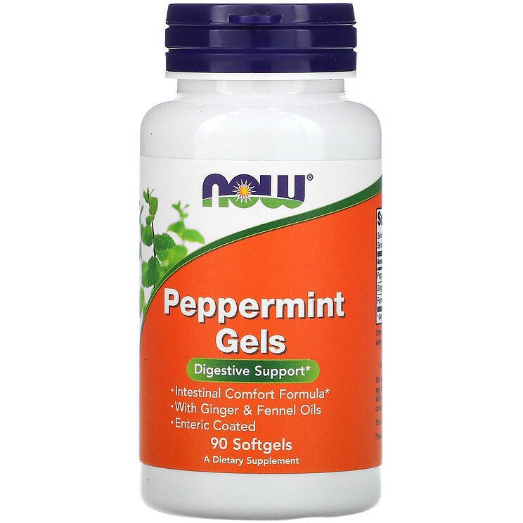 

Перечная мята NOW Foods "Peppermint Gels" поддержка пищеварительной системы (90 гелевых капсул)