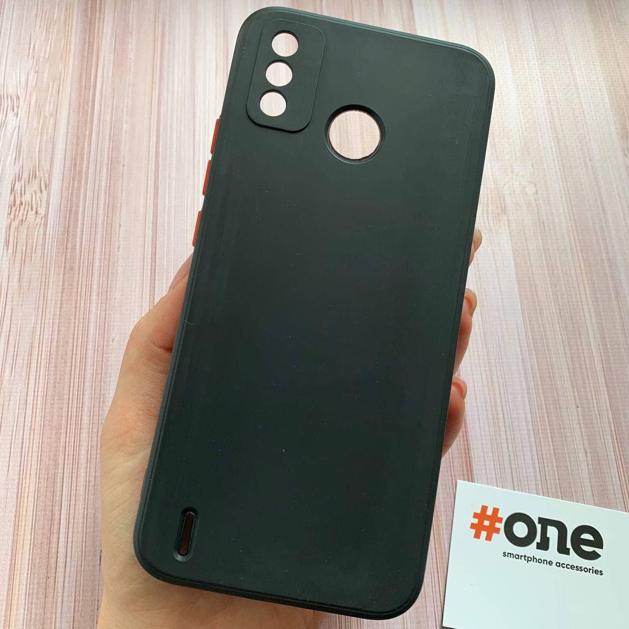 

Чехол для Tecno Spark 6 Go плотный силиконовый матовый чехол на техно спарк 6 го черный SQA