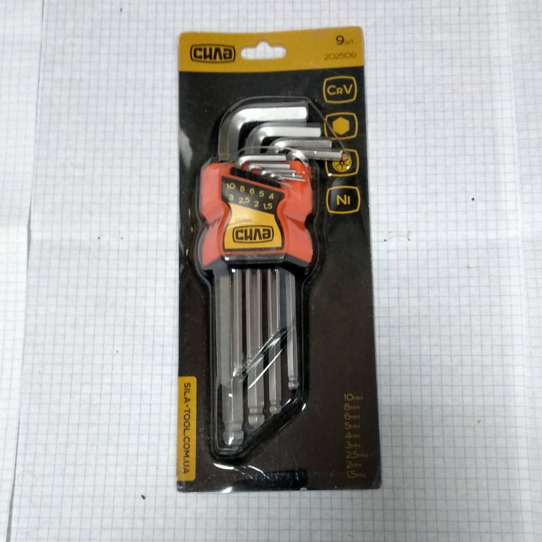 

Набор шестигранников шарообразных CrV 9шт