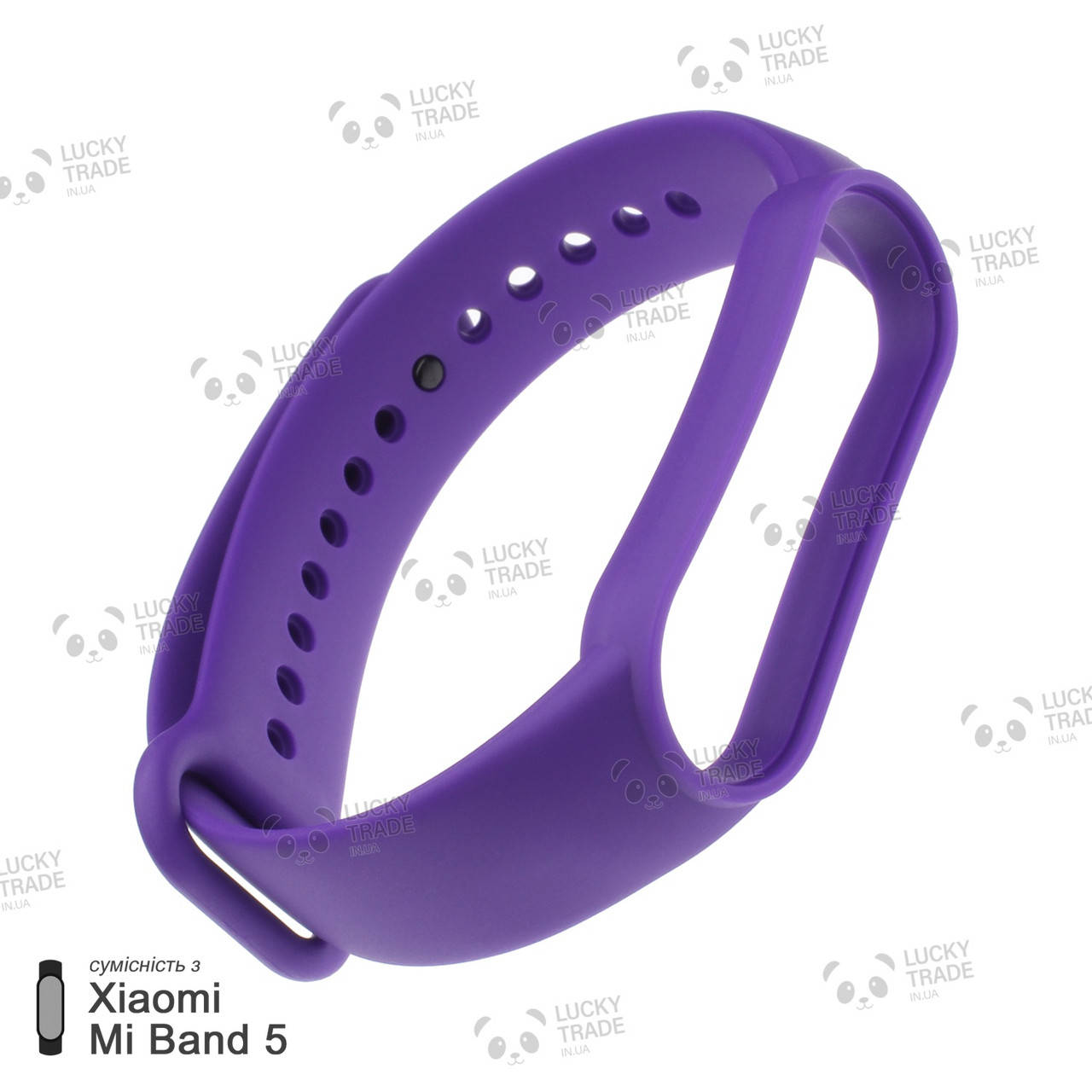 

Ремешок Xiaomi Mi Band 5 силиконовый однотонный браслет Light Синий / Фиолетовый [2419]