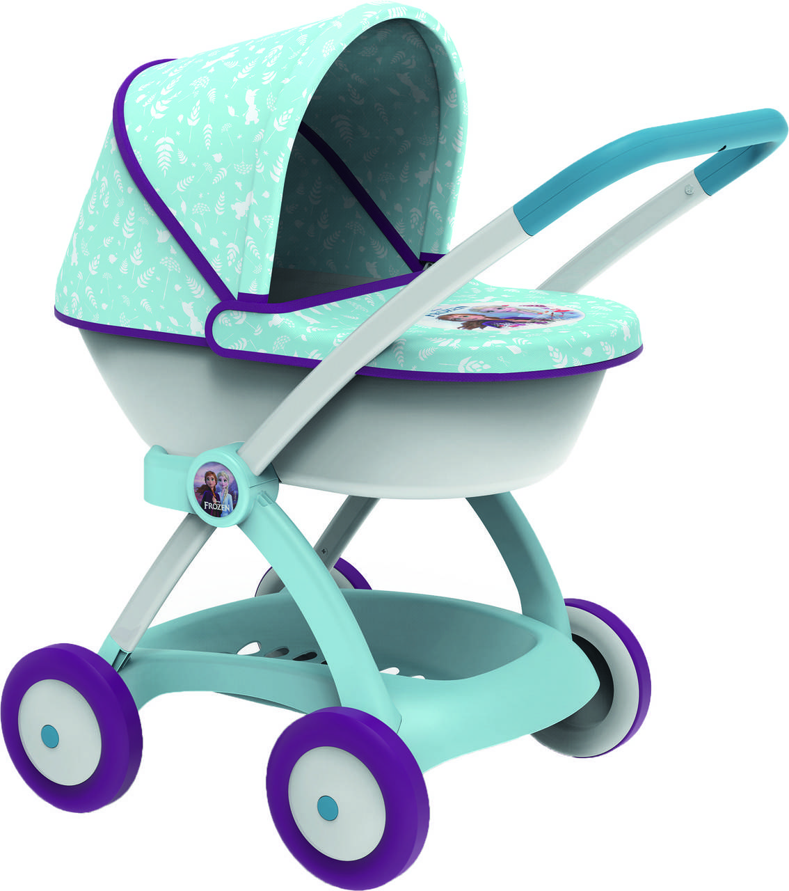 

Коляска Smoby Toys Фроузен 2 с люлькой и корзиной (254147), Голубой