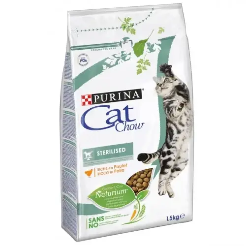 

Сухой корм Purina Cat Chow Sterilised для стерилизованных кошек, с курицей, 1.5 кг