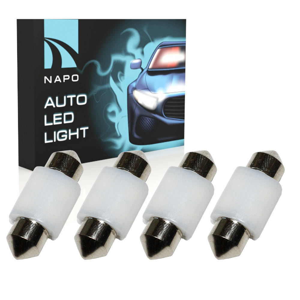 

Автолампа диодная SJ-3030-4SMD-CANBUS Ceramic 31mm, комплект 4 шт, C5W, C10W, 12-24V, цвет свечения белый