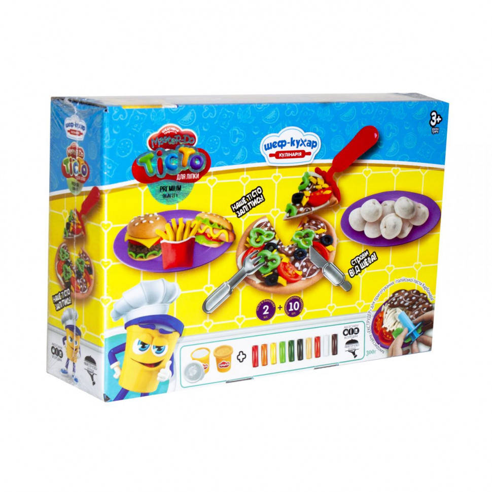 

Тесто для лепки Danko Toys Master-Do: Шеф-Повар. Кулинария (укр) TMD-10-01U