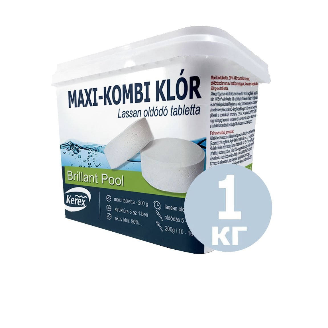 

Таблетки для бассейна MAX «Комби хлор 3 в 1» Kerex 80002, 1 кг (Венгрия)