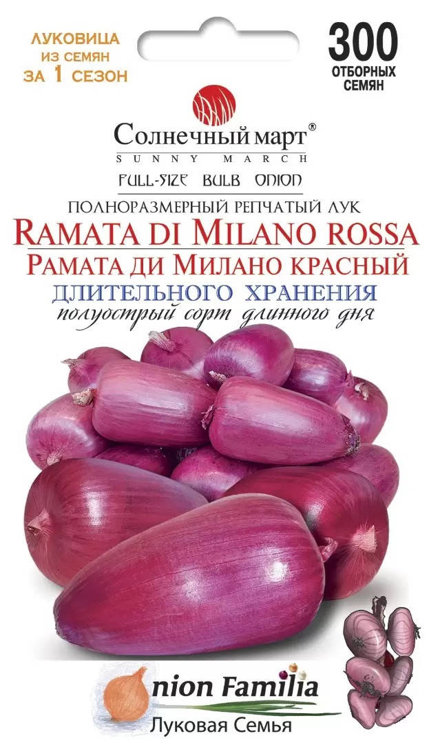 

Лук Рамата ди Милано 300 шт Солнечный март