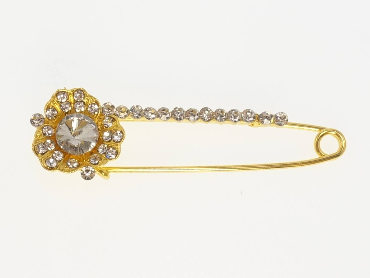 

Брошь-булавка "Цветочек со стразами"