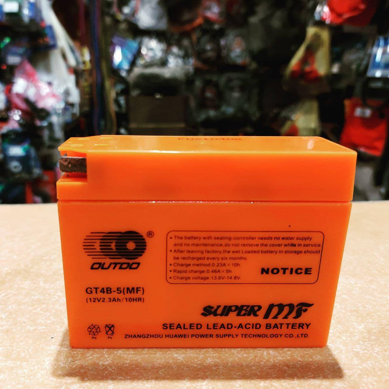 

Мото Аккумулятор для скутера Suzuki (Сузуки) 2.3 а\ч 12V "OUTDO" GT4B-5