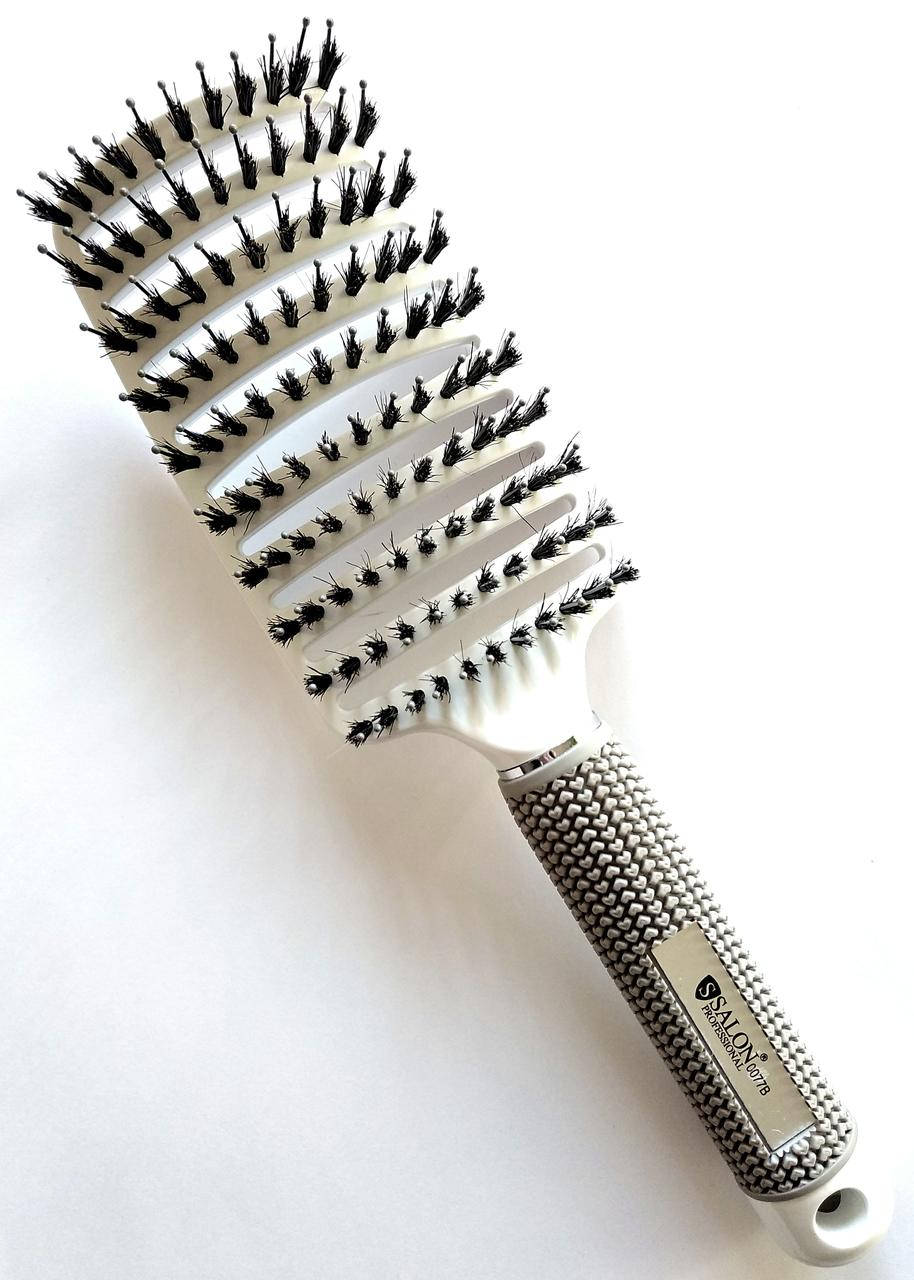 

Щетка для волос продувная с комбинированной щетиной расческа Salon Professional 0077B