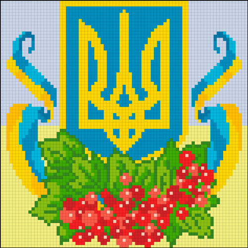 

АМК-127. Герб Украины Тризуб. Алмазная мозаика