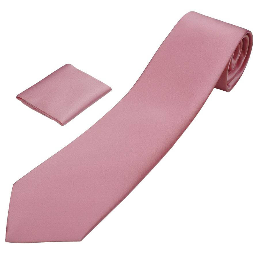 

Классический розовый мужской галстук Pierre Cavelli CS-Pink с платочком