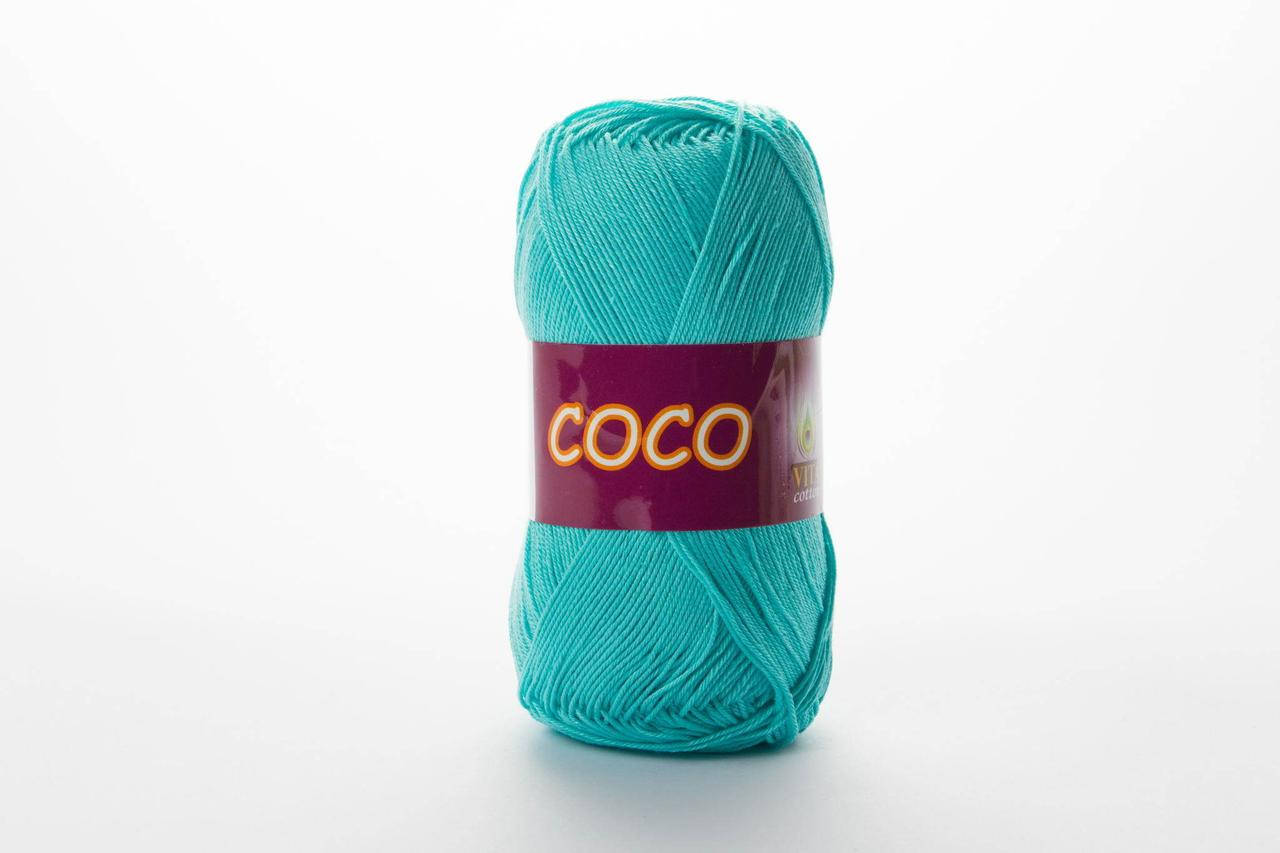 

Пряжа хлопковая Vita Cotton Coco, Color No.3867 бирюзово-зелёный