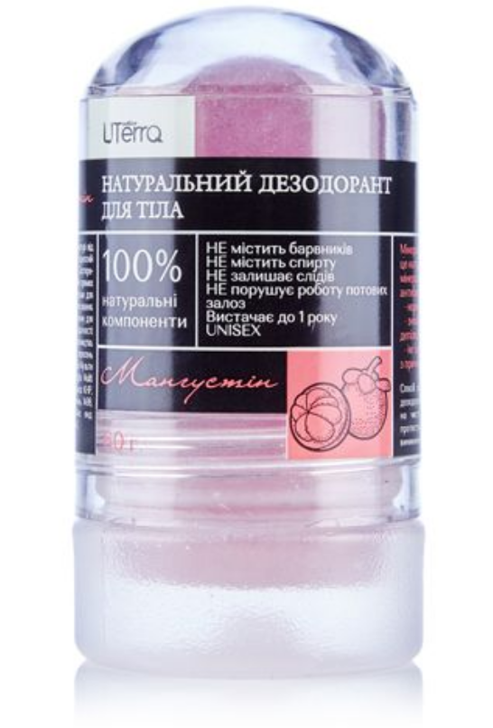

100% натуральний дезодорант Кристал Мангустін, 60 грам