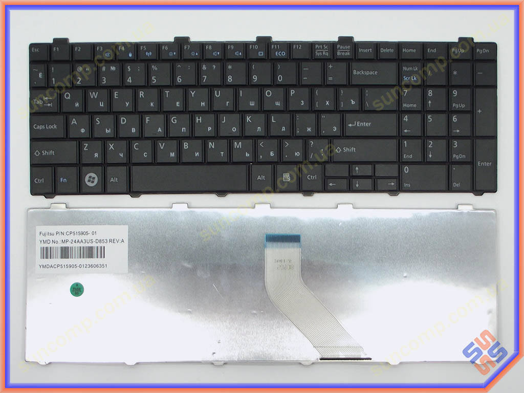 

Клавиатура для Fujitsu Lifebook A530, A531, AH512, AH530, AH531, NH751 ( RU Black )., Черный