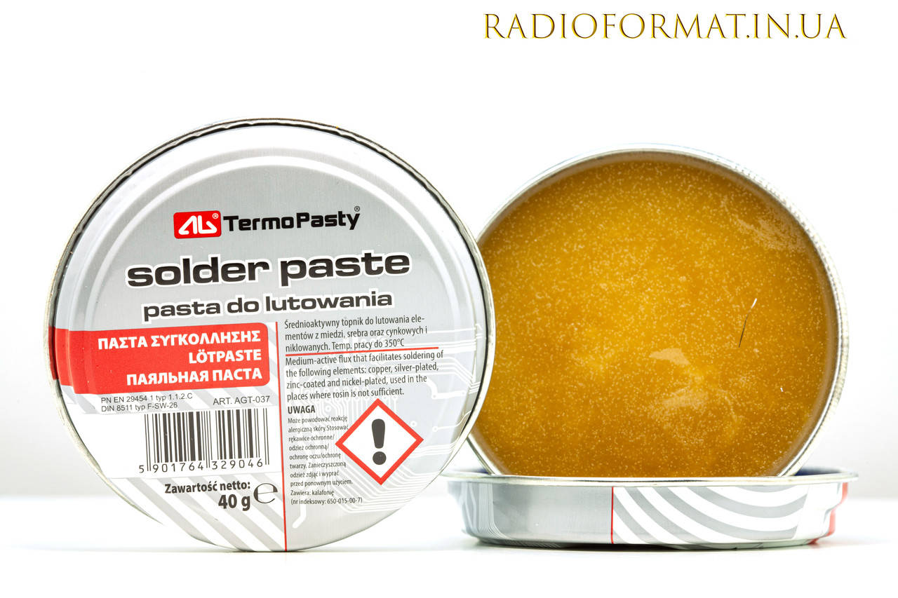 

Флюс-паста для пайки 40 гр. AG PASTA DO LUTOWANIA