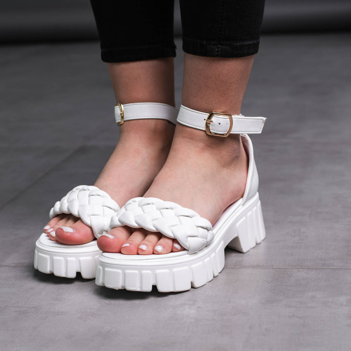 

Женские босоножки Fashion Mulberry 3687 40 размер 25 см Белый