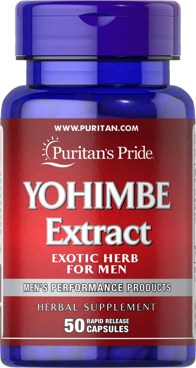 

Йохимбе экстракт, Yohimbe, Puritan's Pride, 250 мг, 50 капсул