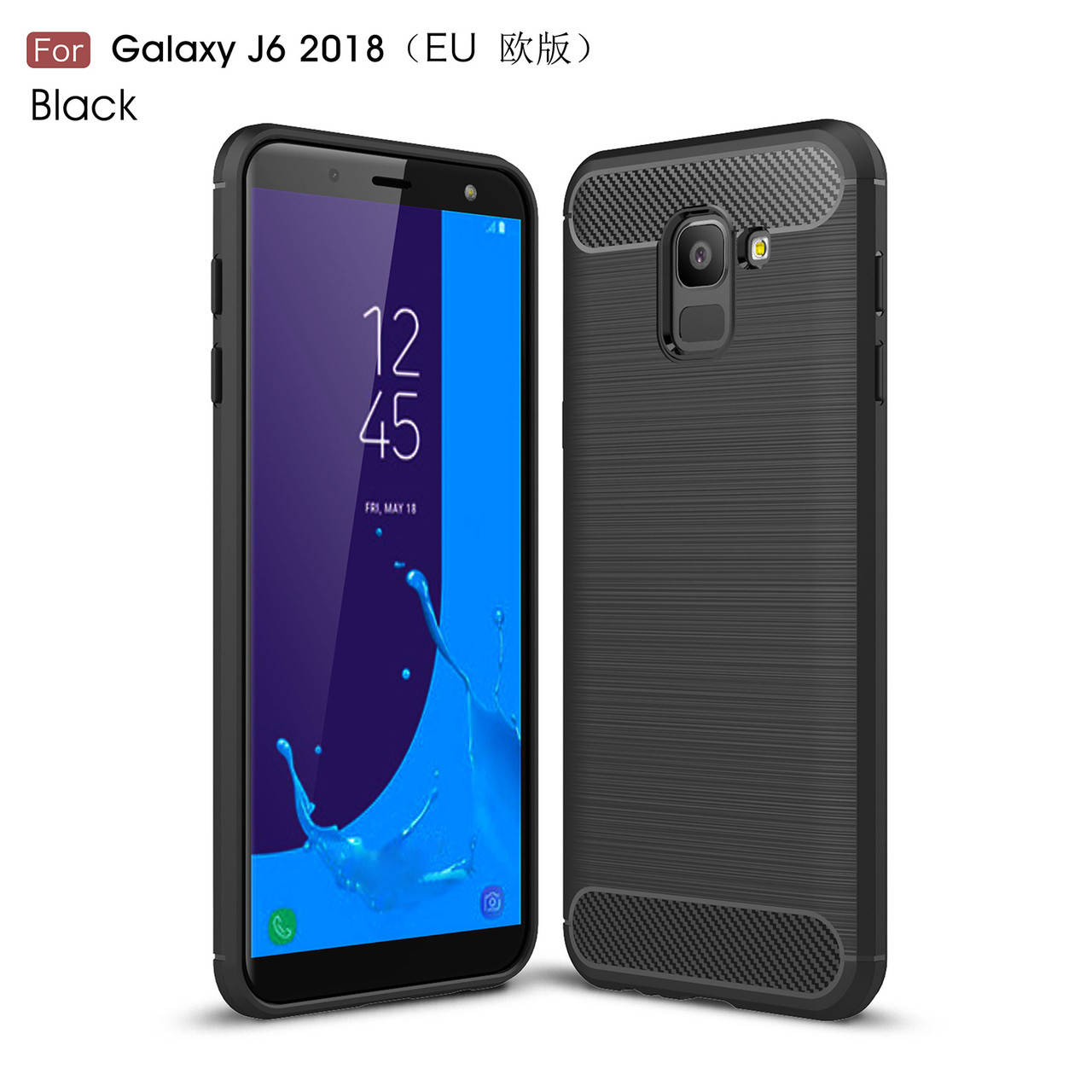 

TPU чехол накладка Urban для Samsung Galaxy J6 2018 (4 цвета) чёрный