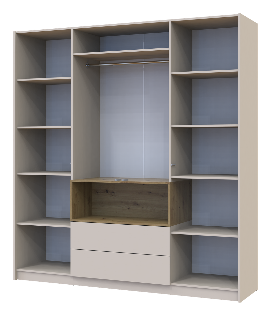 Шафа для одягу з нішею Doros Дейл Кашемір/Дуб Артізан 4 ДСП 206х52х220 (80737727) 6