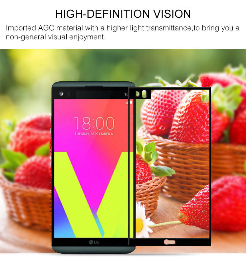 

Защитное стекло для LG V20 чёрное, Черный