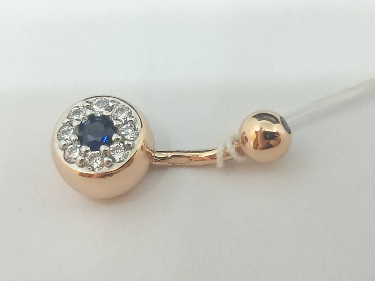 

Серебряная серьга для пирсинга пупка. ПР3ФС/019