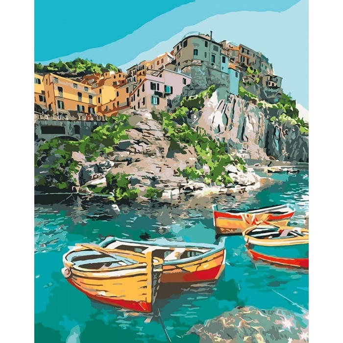 

Набір для розпису по номерах. "Затишна бухта" 40*50см