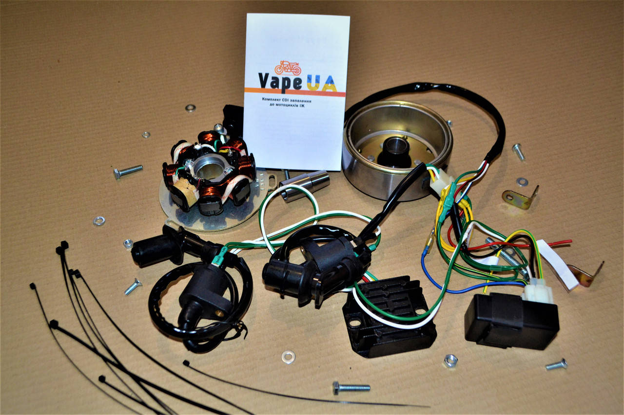 

Зажигание cdi VapeUA 12v. 70 watts. Иж Планета 1, 2, 3. Иж 49. Иж 56. 6v картер. Гарантия. ТОП качество.