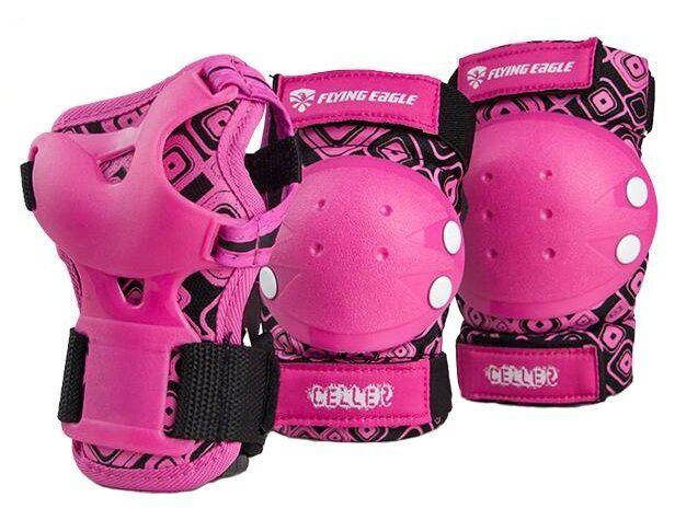 

Комплект детской защиты c чулком для роликов Flying Eagle Celler(pink) M